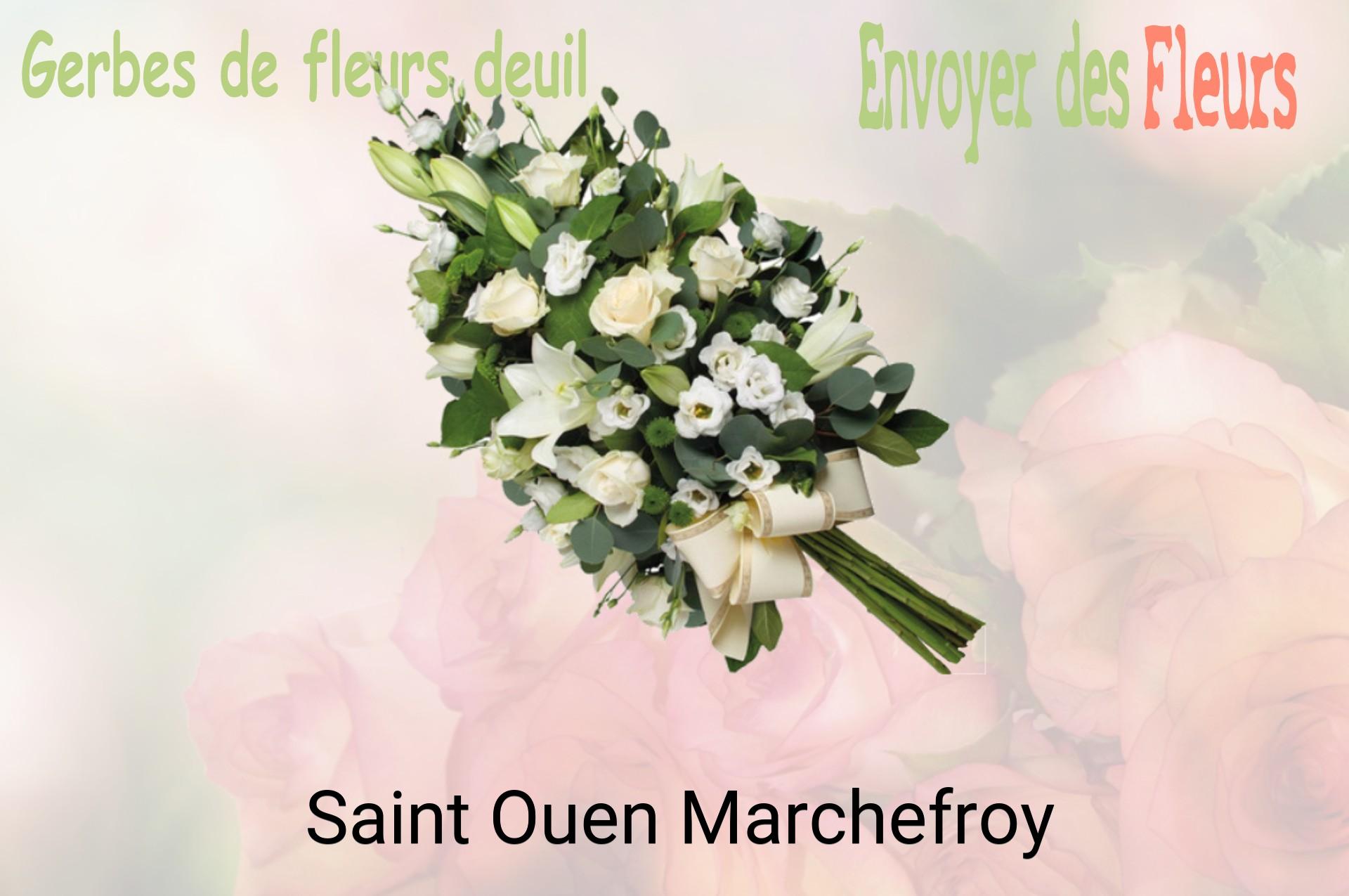 Gerbe de fleurs de deuil livrée à Saint-Ouen-Marchefroy